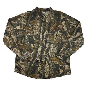 Woolrich Mens Large RealTree Hardwoods Camo Hunting Shirt Mesh Lined 5543WT